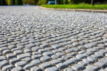 Fototapeta premium Residential Parking Lot with Sustainable Lawn Grid
