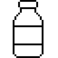 Bottle Pixel Art Outline Icon