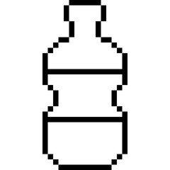 Bottle Pixel Art Outline Icon