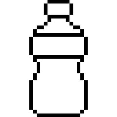 Bottle Pixel Art Outline Icon