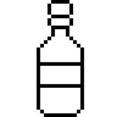 Bottle Pixel Art Outline Icon