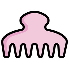 Hair clip filled outline icon,linear,outline,graphic,illustration