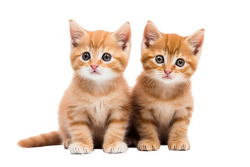 Cute small kittens on a white background studio shot PNG