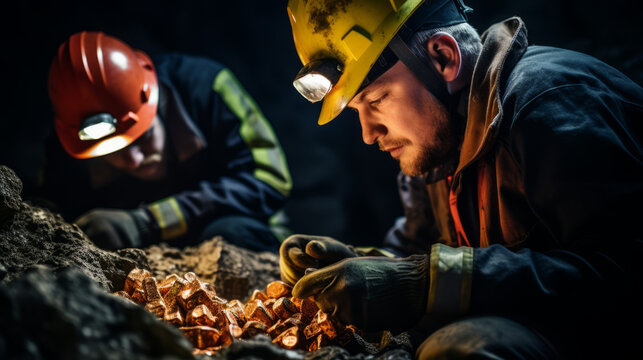 Miners, mine shaft, gold, digging, underground, equipment, exploration, industry, metal, work, ores, extraction