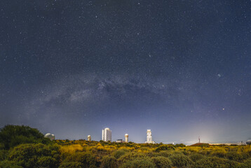 milky way over the observatory
