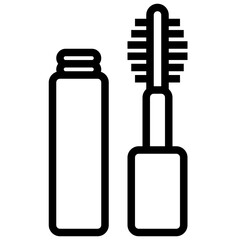 Mascara filled outline icon,linear,outline,graphic,illustration