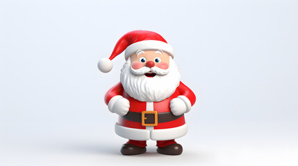 santa claus with gifts 3d style