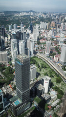 The architecture of Kuala Lumpur in Malaysia