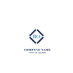 BO letter technology logo design on white background. BO creative initials letter IT logo concept. BO letter design.