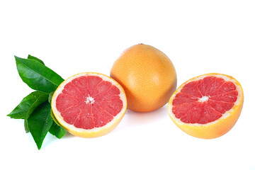 pink grapefruit in studio