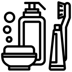 Toiletries Outline Icon