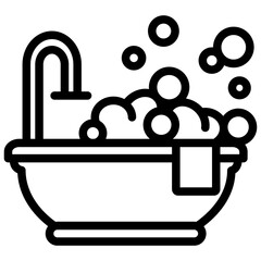 Bubble Bath Outline Icon