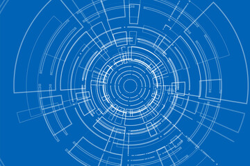 Obraz premium Sci fi futuristic user interface, HUD, Technology abstract background , Vector illustration. 