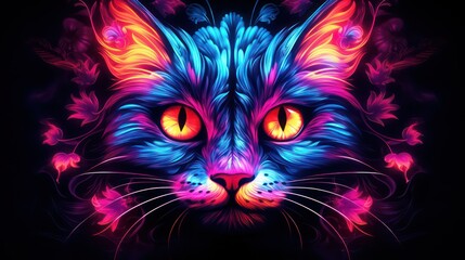 colorful cat 