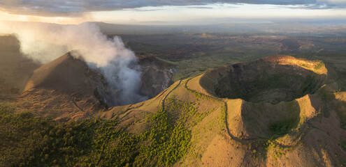 Panorama landscape on Masaya volcano park