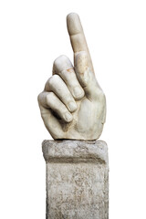 Rome, the Right Hand of the Colossal statue of Constantine, , PNG file, isolated item