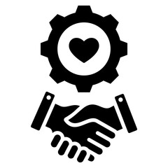 Customer Relationship Glyph Icon