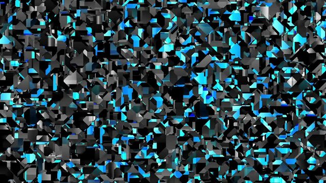 Blue and grey design metal element changing. Abstract background animation