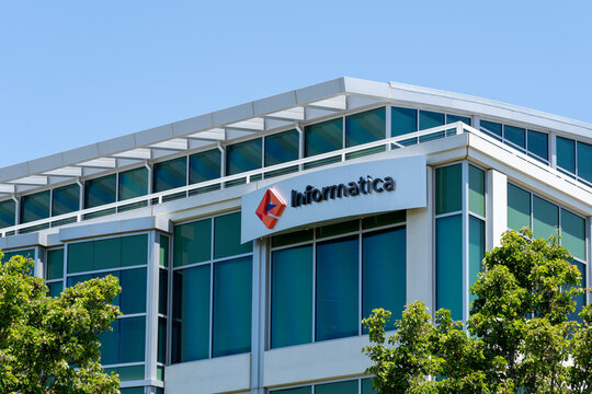 Informatica headquarters in Silicon Valley, Redwood City, California, USA - June 8, 2023. Informatica is an American software development company. 