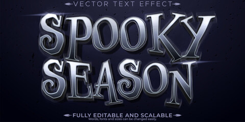 Horror text effect, editable halloween and scary text style