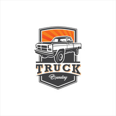 Truck Carrier Car Logo Design Vector Image