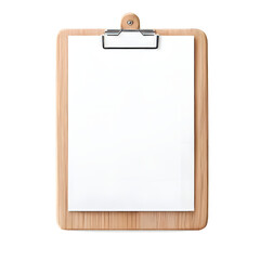 clipboard with blank paper