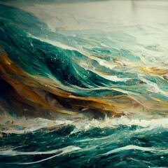 abstract painting of the sea 8k realistic 