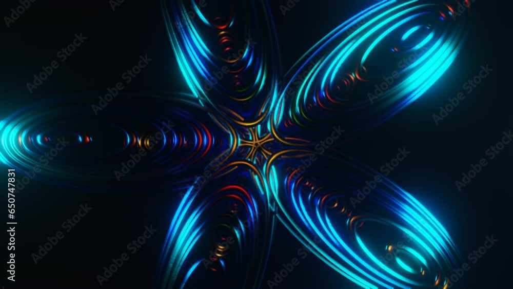 Poster neon disco strobe light vj loop, alive with flashing lights.