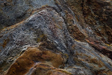 Abstract Close-up details from Ancient Stones with Fungus, Arouca Geo Park, Aveiro, Portugal.
