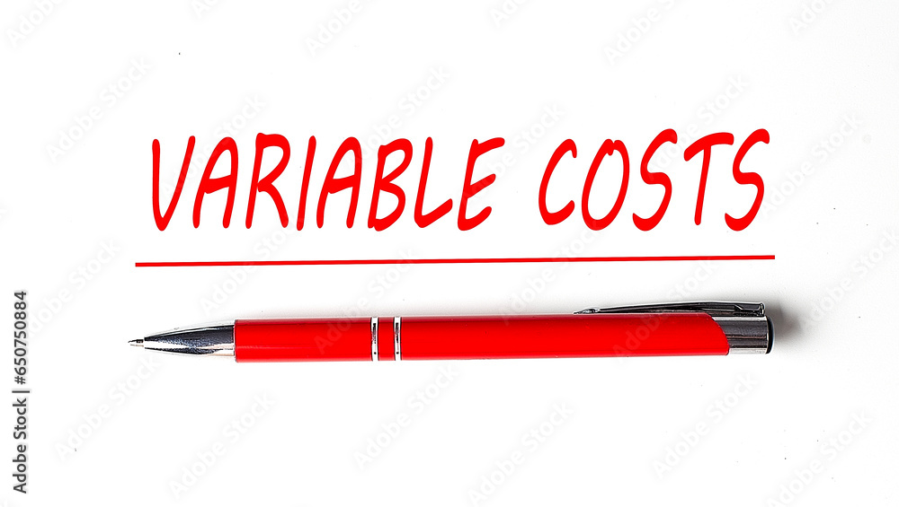 Poster text variable cost with ped pen on the white background