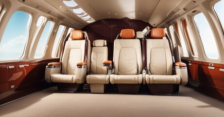 Show luxury travel seats in a wide banner with copy space