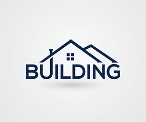 Building and roofing, real estate Logo design vector template