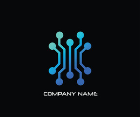 Spider technology, tech, digital  logo Logo design vector template