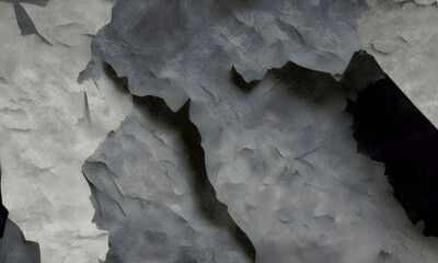 Abstract background from old crumpled torn pieces of newsprint. Artificial intelligence used in image creation. 