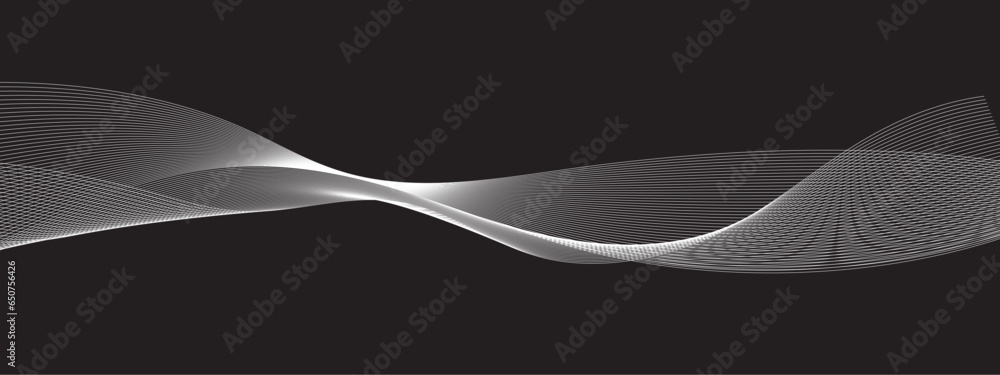 Poster abstract digital future technology concept white smooth lines background. modern wide banner technol
