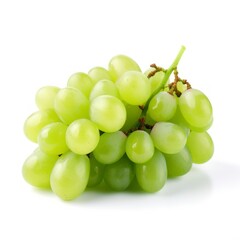 Green grapes isolated on white background