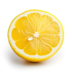 Sliced lemon isolated on white background