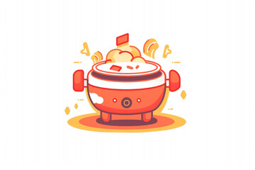 Hot Pot vector art cartoon style