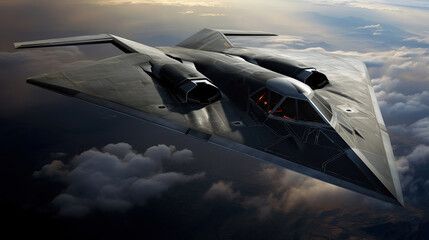 Fototapeta na wymiar most lethal, stealthy and survivable aircraft