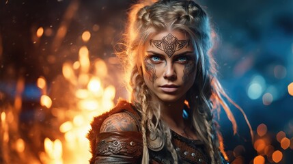 Valor and Grace: A Shield Maiden's Triumph in Battle