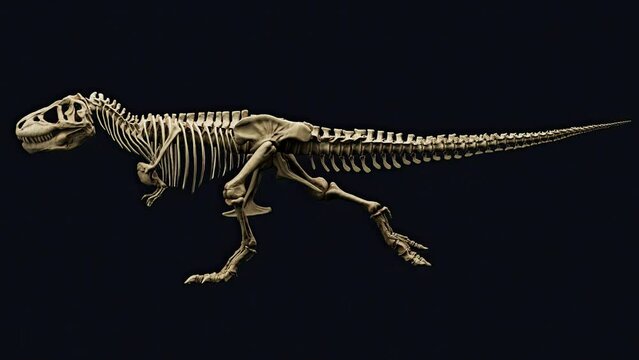 Trannosaurus Rex Sue Skeleton Animation render of background. 3d rendering