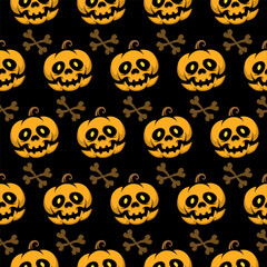 Hallowen Pumpkin Pattern Design Vector