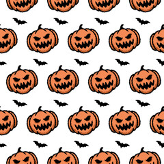Hallowen Pumpkin Pattern Design Vector