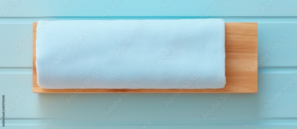 Poster copy space image of with a rolled up plush towel