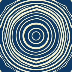 Seamless pattern with concentric circles in retro style. Vector illustration.