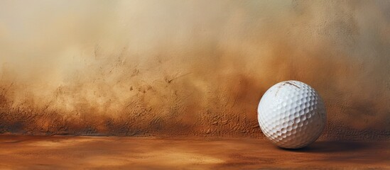 Golf ball on a isolated pastel background Copy space