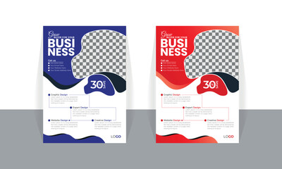 a4 flyer template, modern template, and modern design, perfect for creative professional business, marketing, business proposal, promotion, advertise, publication, cover page