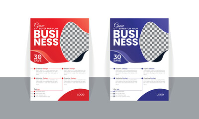 a4 flyer template, modern template, and modern design, perfect for creative professional business, marketing, business proposal, promotion, advertise, publication, cover page