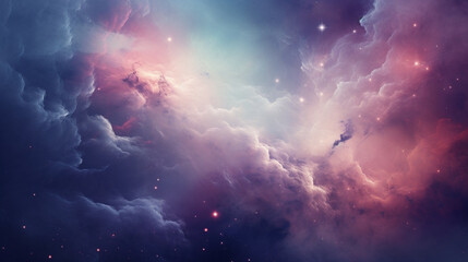 Abstract Celestial Galaxy with Cosmic Clouds, Abstract, Background