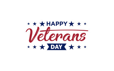 Fototapeta na wymiar Happy Veterans Day poster. Vector